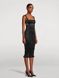 Crinkle Satin Slip Dress