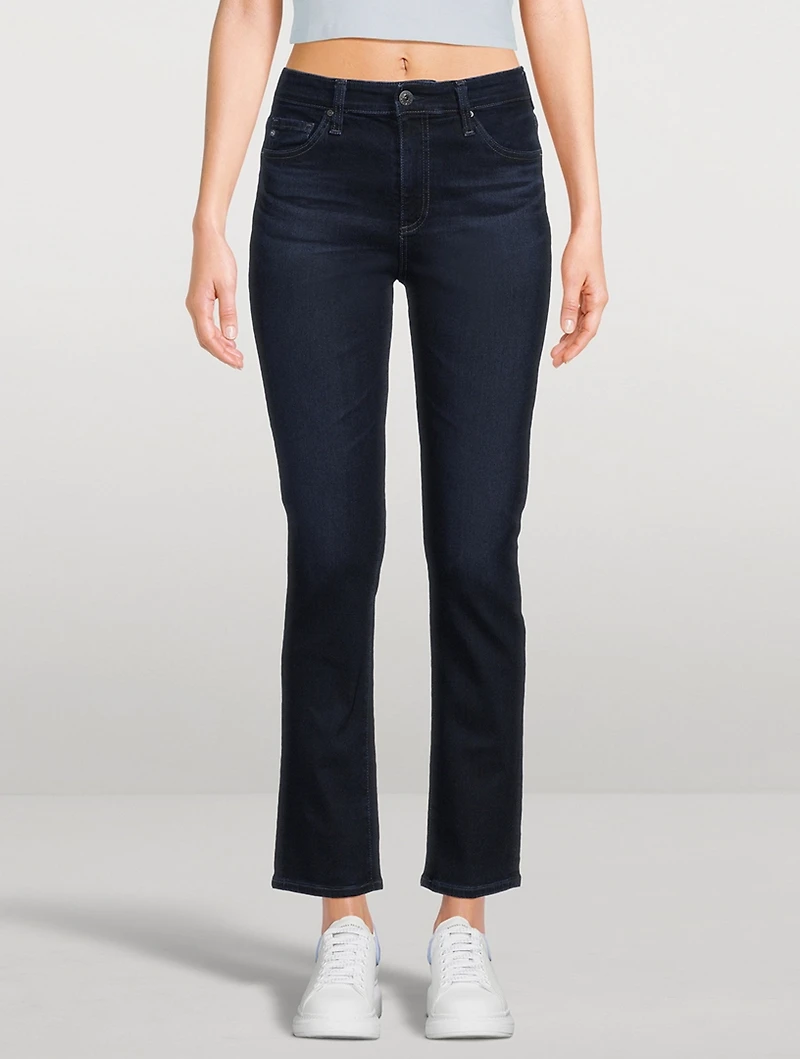 Mari High-Rise Slim Straight Jeans