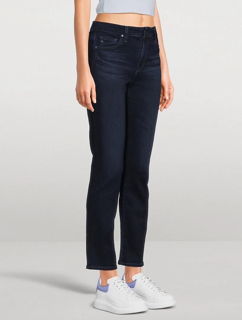 Mari High-Rise Slim Straight Jeans