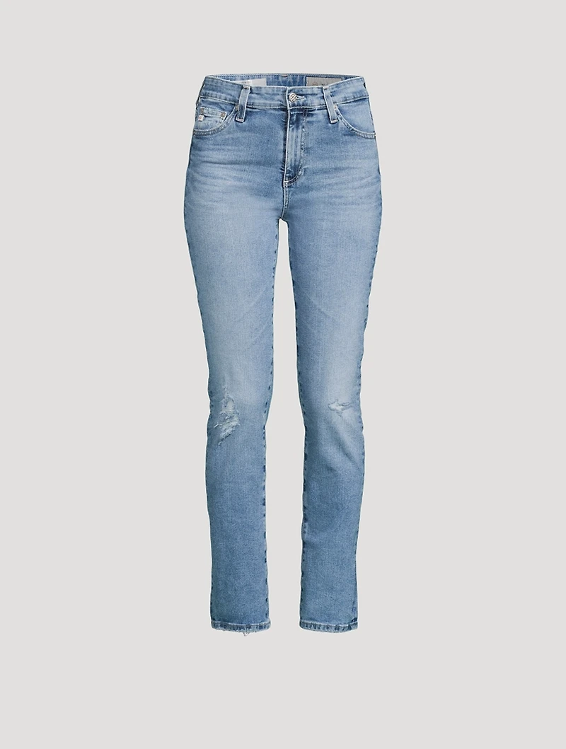 Mari High-Rise Slim Straight Jeans