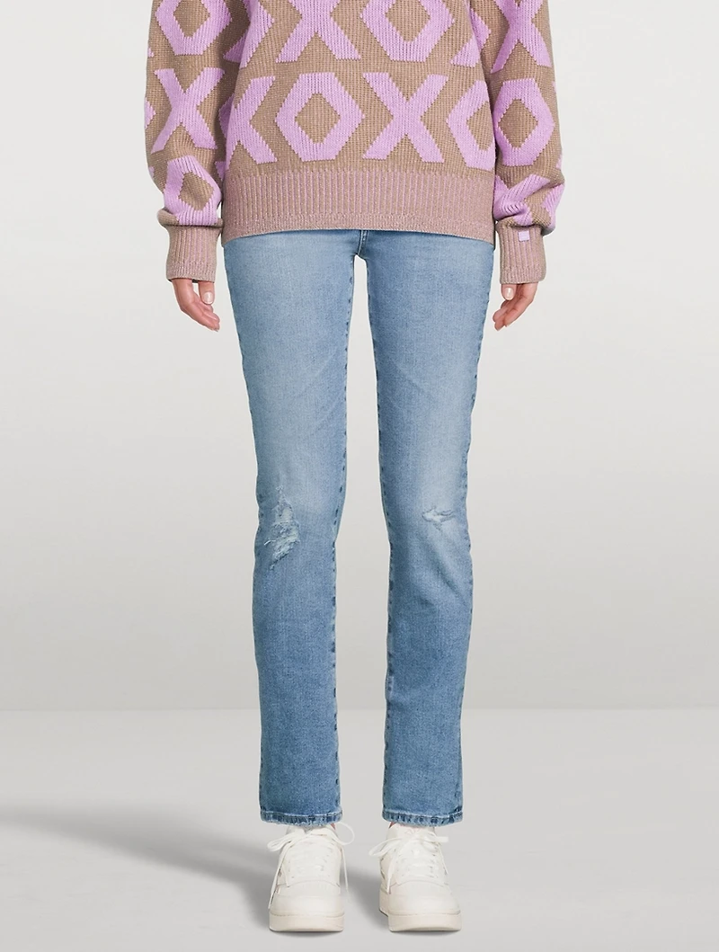 Mari High-Rise Slim Straight Jeans