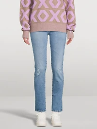Mari High-Rise Slim Straight Jeans