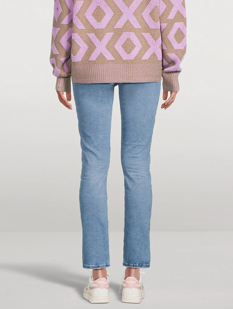 Mari High-Rise Slim Straight Jeans