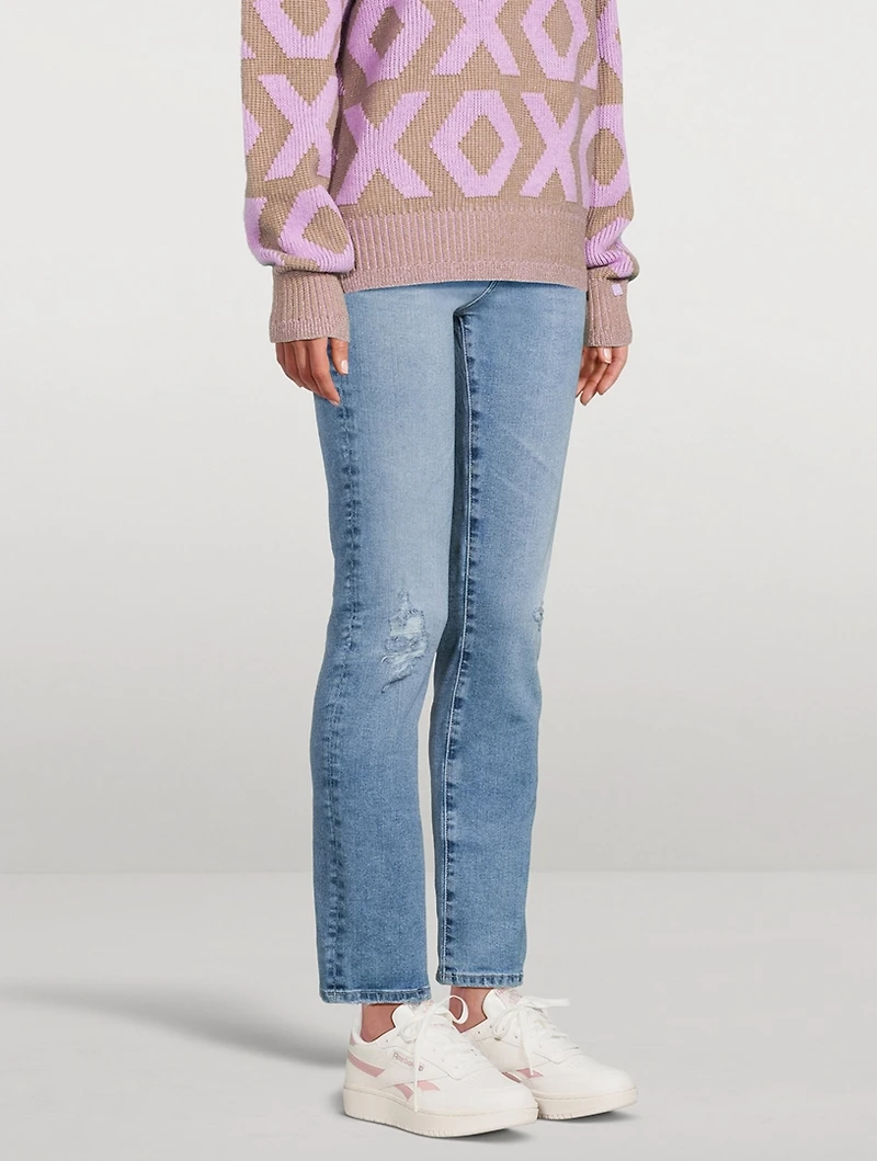Mari High-Rise Slim Straight Jeans