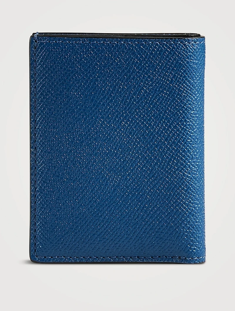 Grain Leather Folding Card Holder