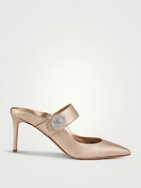 Macaron Leather Mules