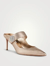 Macaron Leather Mules