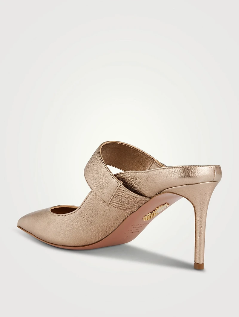 Macaron Leather Mules