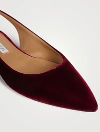 Bow Tie Velvet Ballet Flats