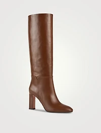Sellier Leather Knee-High Boots