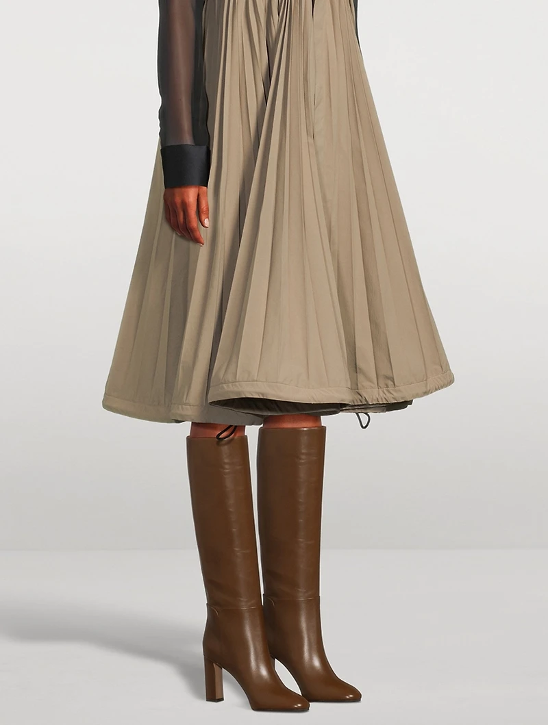 Sellier Leather Knee-High Boots