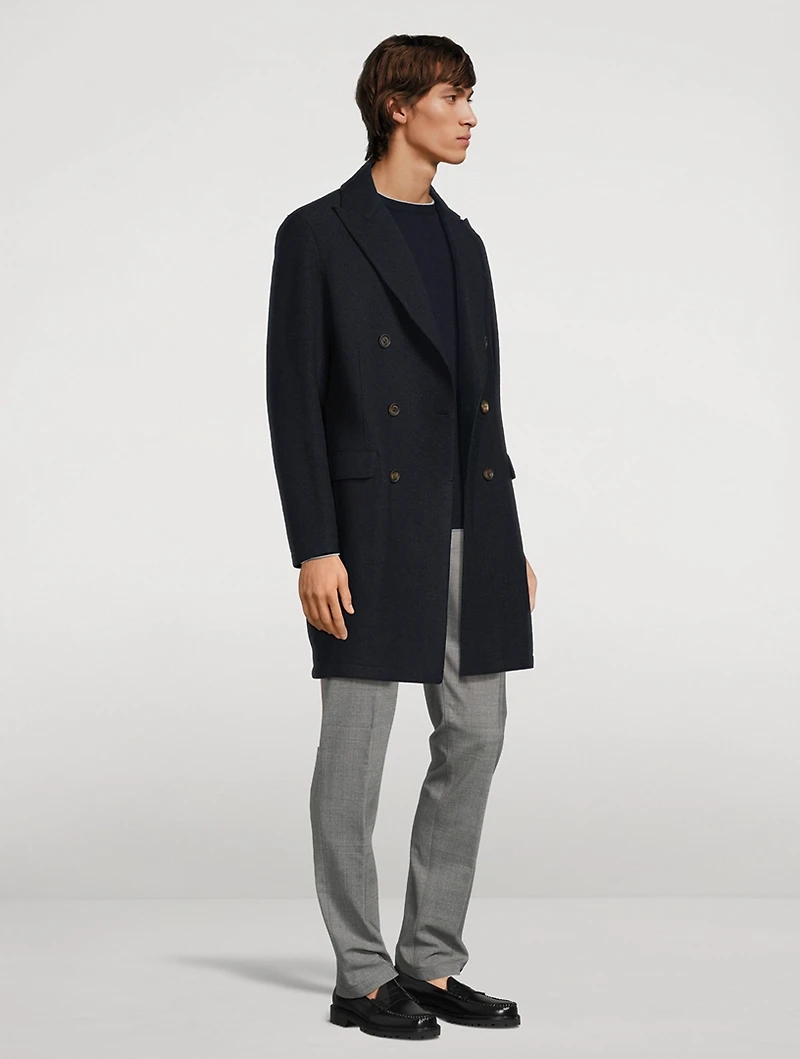 Wool Double-Breasted Coat