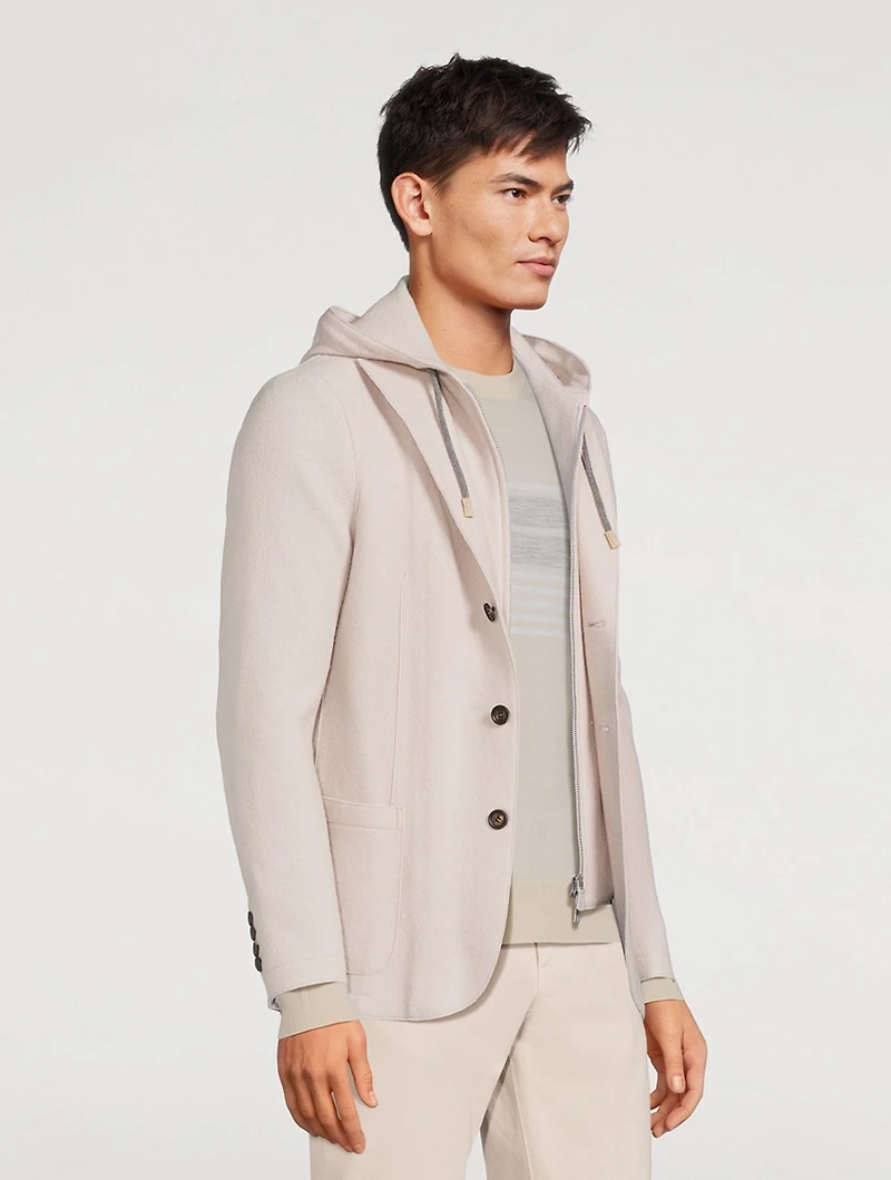Wool Jacket With Bib