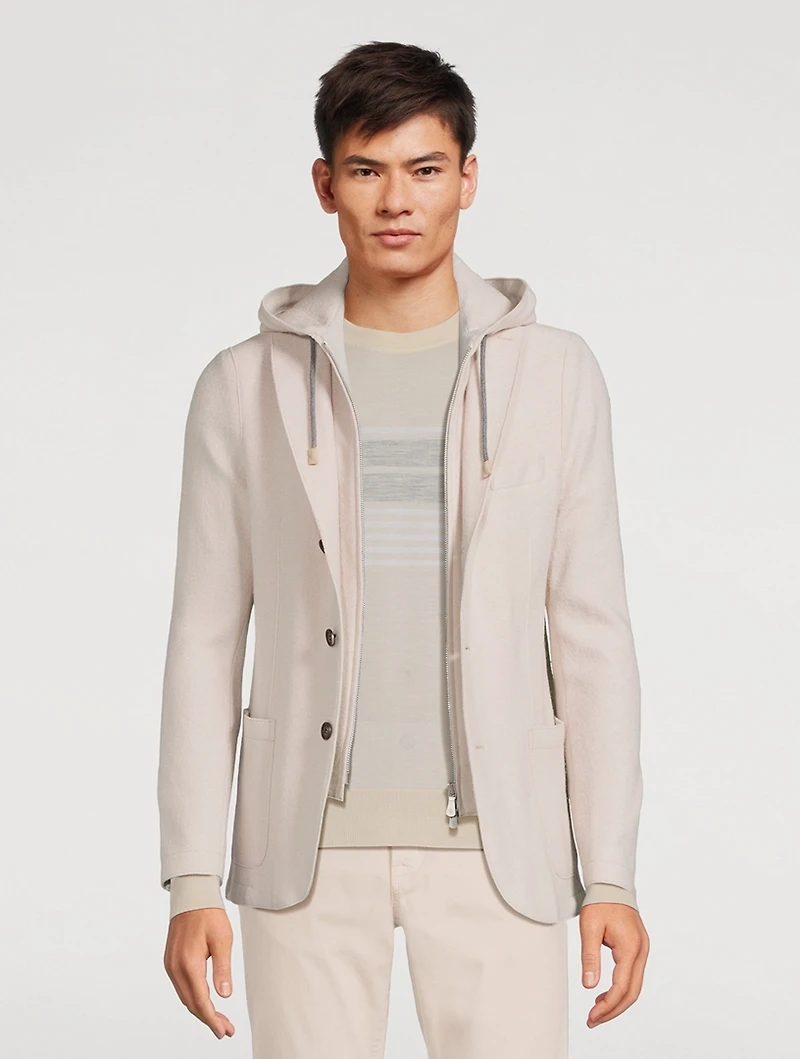 Wool Jacket With Bib