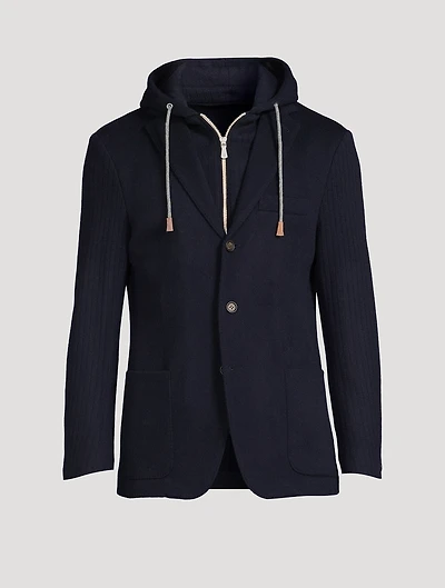 Wool And Cashmere Jacket With Bib