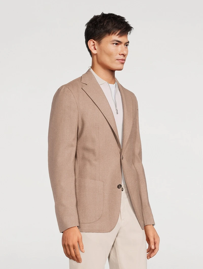 Wool And Cashmere Deconstructed Jacket