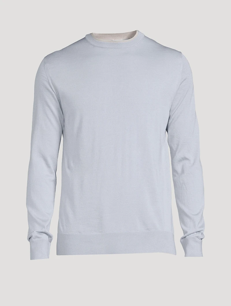 Wool And Silk Crewneck Sweater