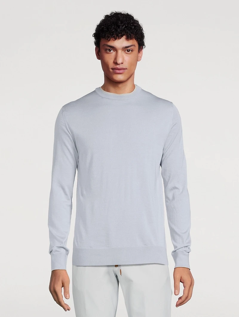 Wool And Silk Crewneck Sweater
