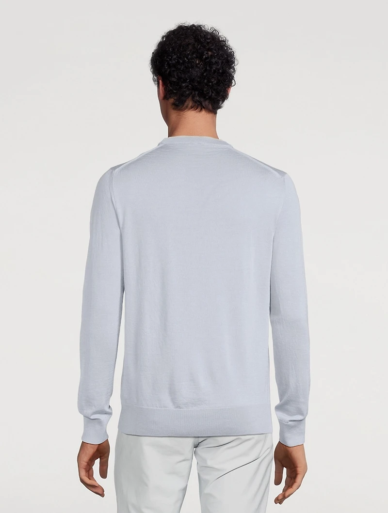 Wool And Silk Crewneck Sweater