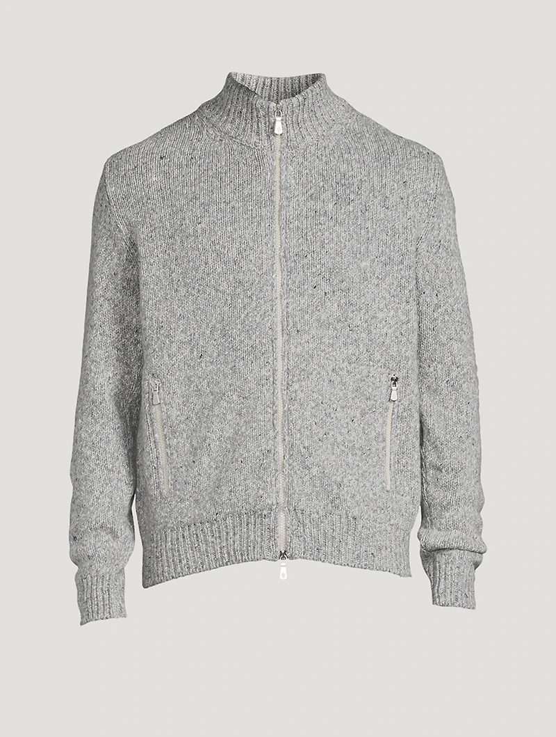 Wool And Cashmere Zip Sweater