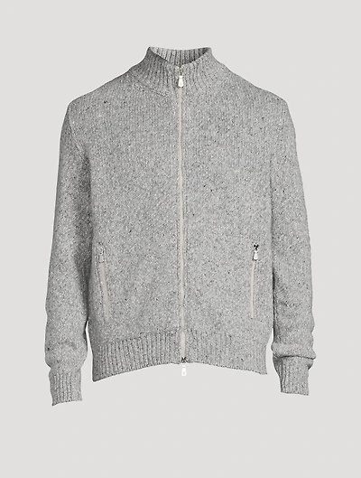 Wool And Cashmere Zip Sweater