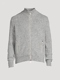 Wool And Cashmere Zip Sweater