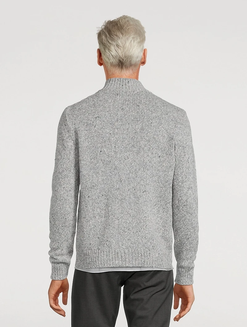 Wool And Cashmere Zip Sweater