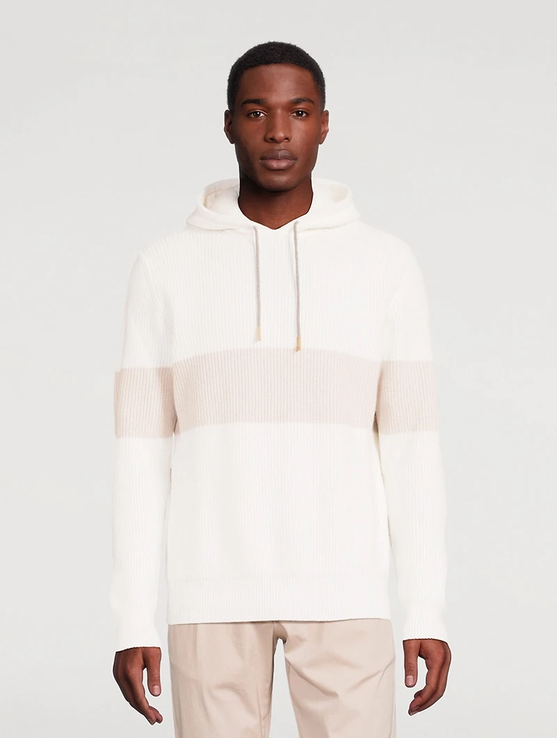 Cashmere Ribbed Hoodie