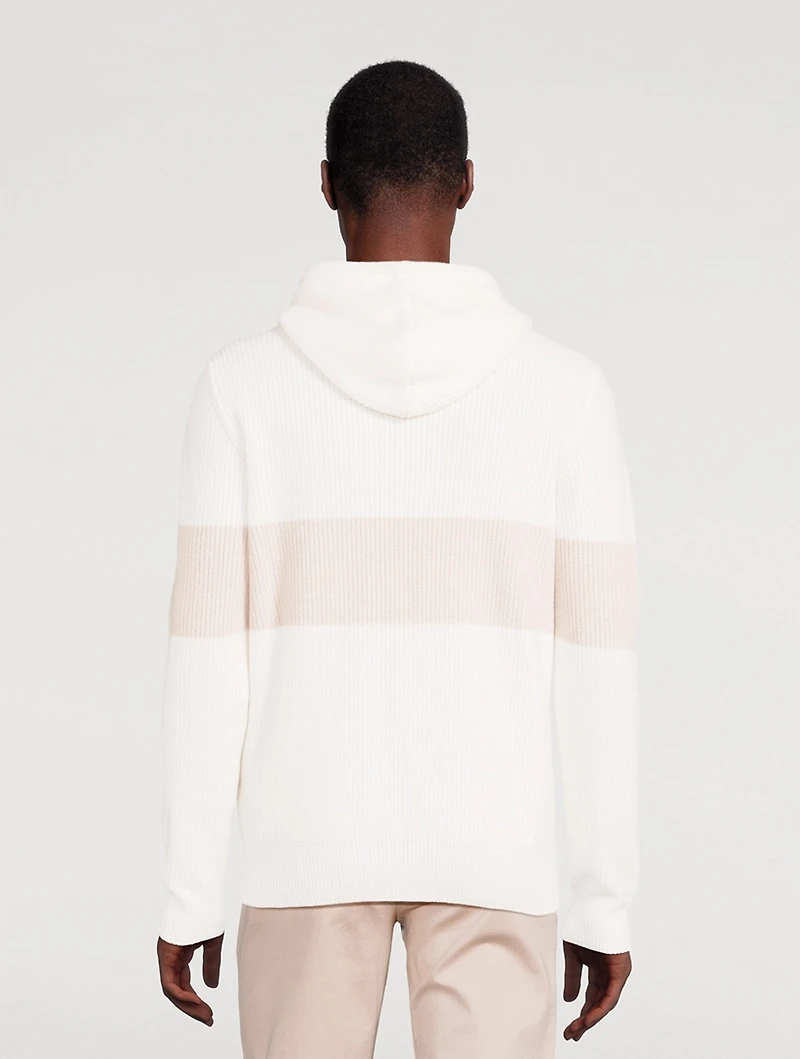 Cashmere Ribbed Hoodie