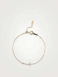 Symbols 18K Gold Bracelet Cross Bracelet With Diamond