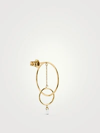 Mini Hélios 18K Gold Orbite Earrings With Diamonds