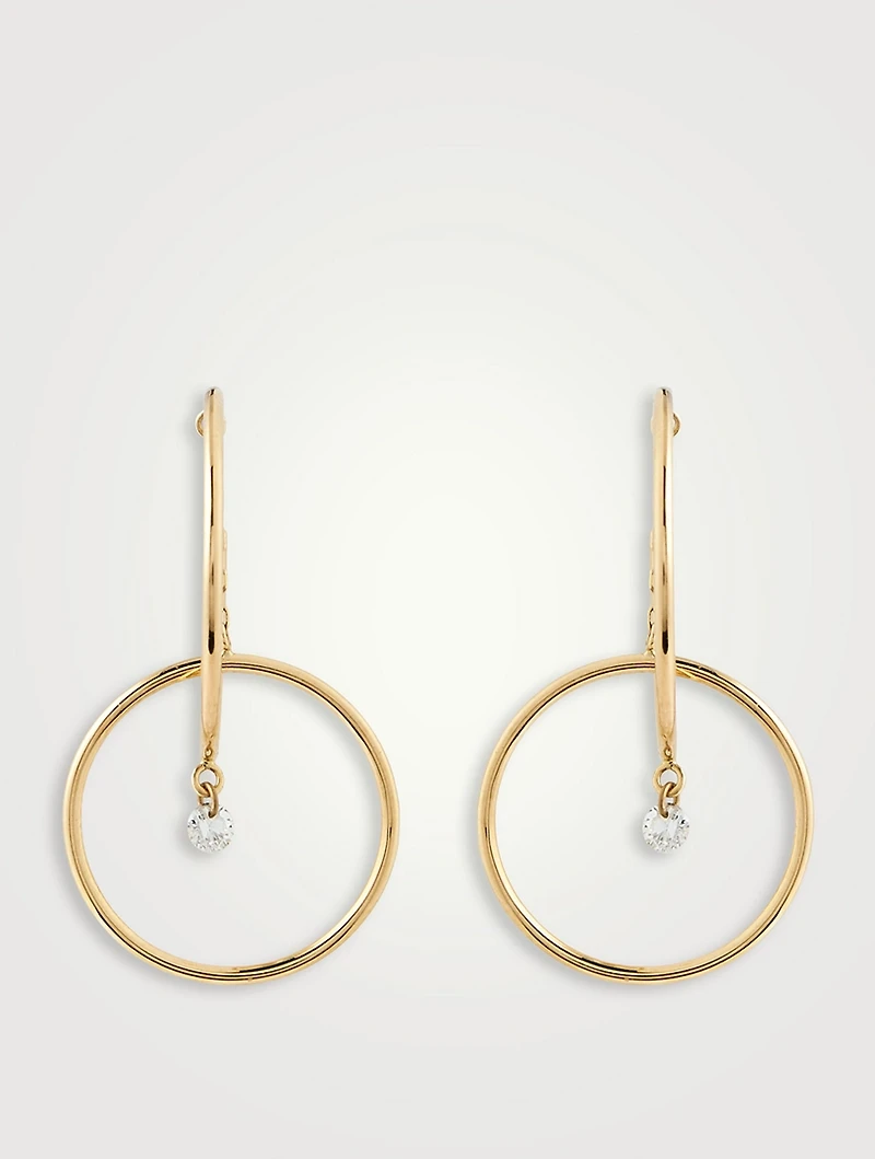 XS 18K Gold Earring Orbite Earrings With Diamonds