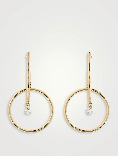 XS 18K Gold Earring Orbite Earrings With Diamonds