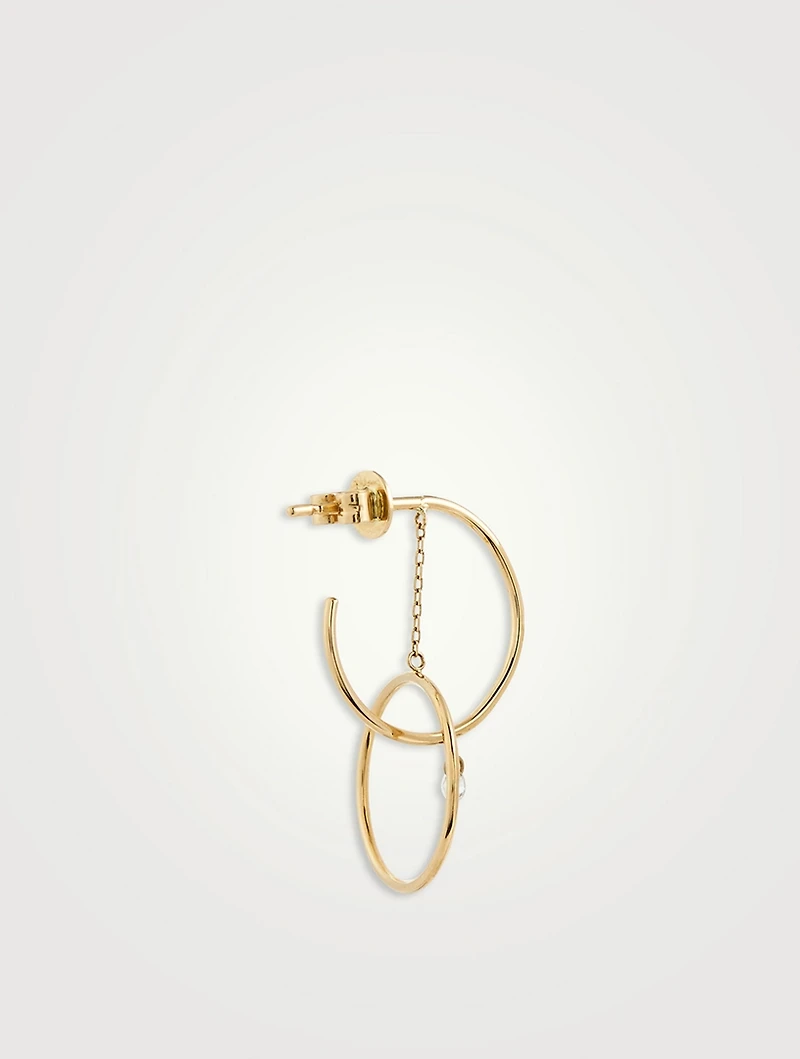 XS 18K Gold Earring Orbite Earrings With Diamonds