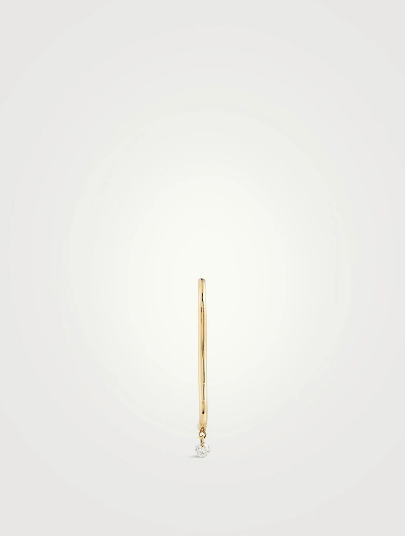18K Gold Conch Earring With Diamond