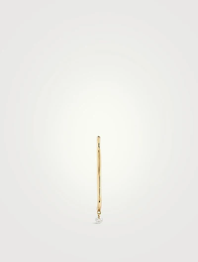 18K Gold Conch Earring With Diamond