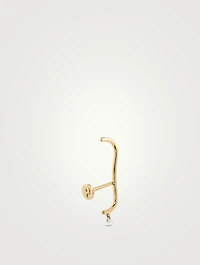 18K Gold Conch Earring With Diamond