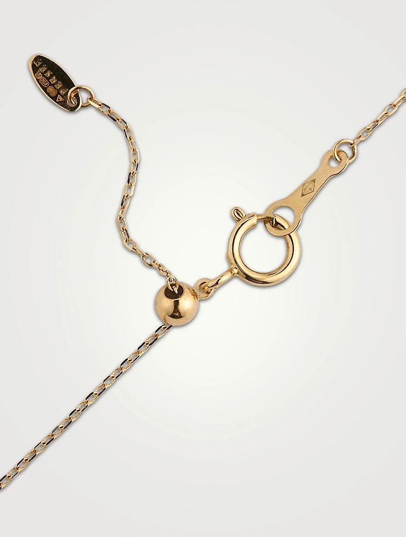 Around The Words 18K Gold Amour Necklace With Diamond