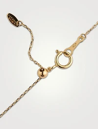 Around The Words 18K Gold Amour Necklace With Diamond