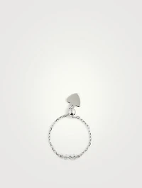 Danaé 18K White Gold Chain Ring With Diamonds