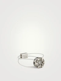 Imagine 18K White Gold Floating Nylon Ring With Diamonds