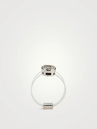 Imagine 18K White Gold Floating Nylon Ring With Diamonds