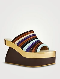 Leather Platform Mules