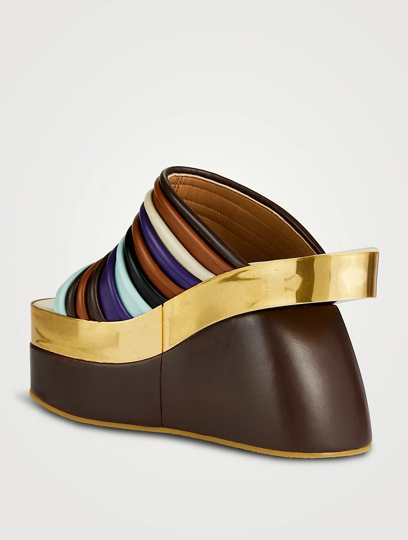 Leather Platform Mules