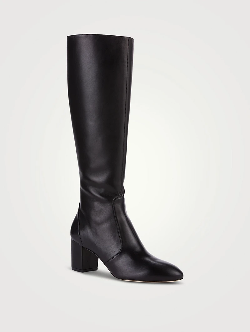 Yuliana Leather Knee-High Boots