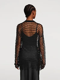 Wool And Mohair Crochet Sweater