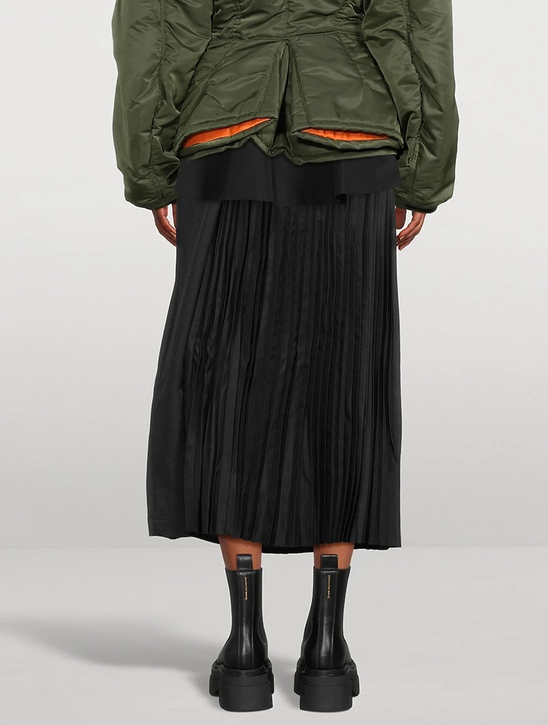 Pleated Midi Skirt