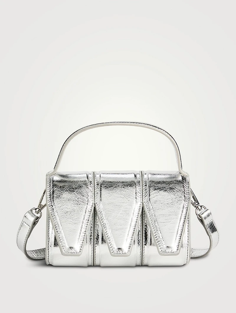 Three Metallic Leather Clutch