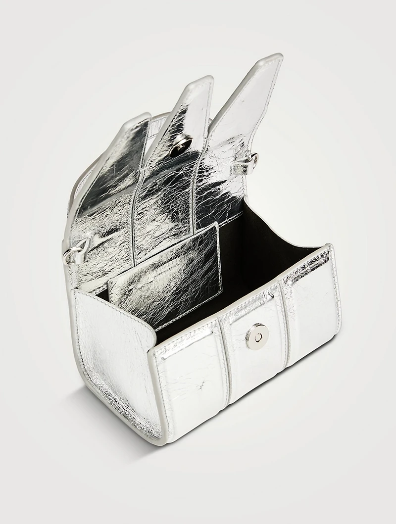 Three Metallic Leather Clutch