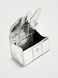 Three Metallic Leather Clutch